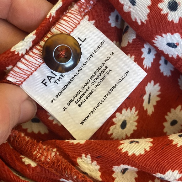 Faithfull the Brand Nina Red Floral Midi Dress - Picture 7 of 11